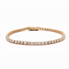 Brazalete Tennis Oro Amarillo 14K con Diamantes.
