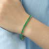 Brazalete Tennis Oro Amarillo 18K con Esmeraldas.