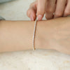 Brazalete Tennis Oro Amarillo 14K con Diamantes.
