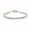 Brazalete Tennis Oro Blanco 14K con Diamantes.