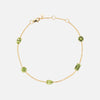 Brazalete Birthstone Oro Amarillo 14K con Peridoto.