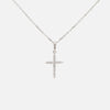 Cadena Brilliant Cross Mini Oro 14K con Diamante.