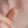 Cadena Dots Cross Oro 14K.