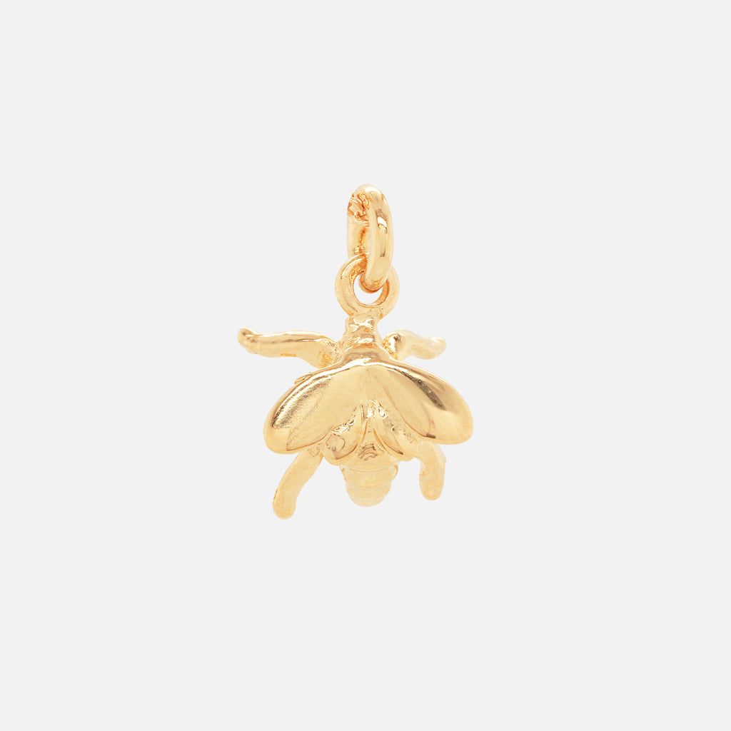 Charm Bee Plata. 925 con Chapa de Oro 14K.