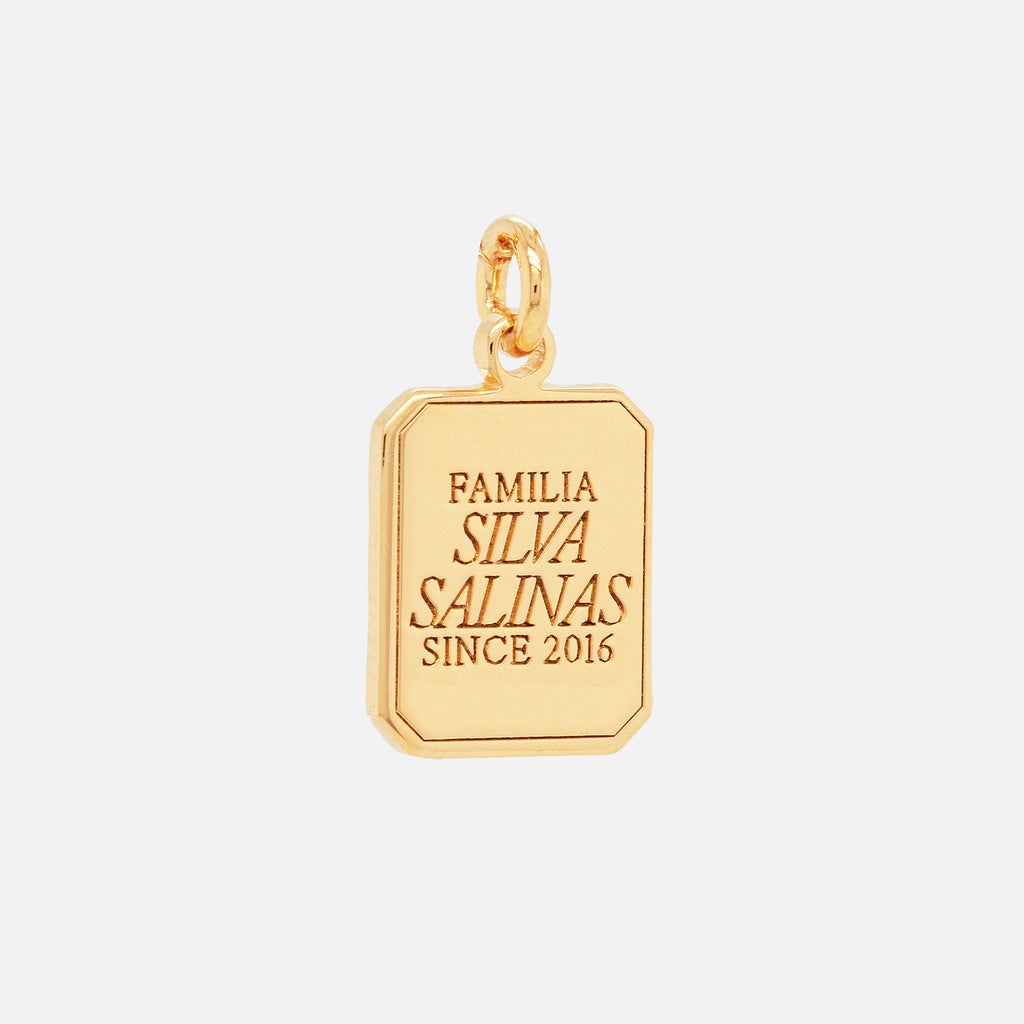 Charm Family Plata .925 con Chapa de Oro 14K.