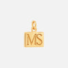 Charm Initials Plata .925 con Chapa de Oro 14K.