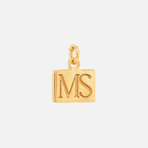 Charm Initials Plata .925 con Chapa de Oro 14K.