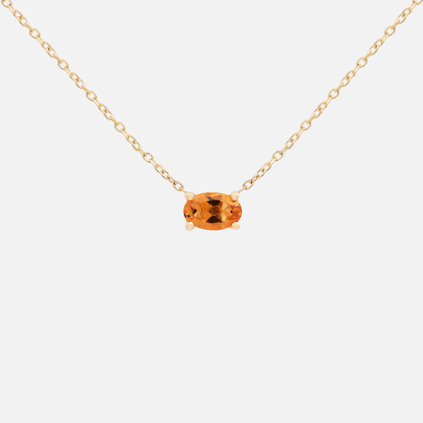 Collar Noa Oro Amarillo 14K y Piedras Naturales.