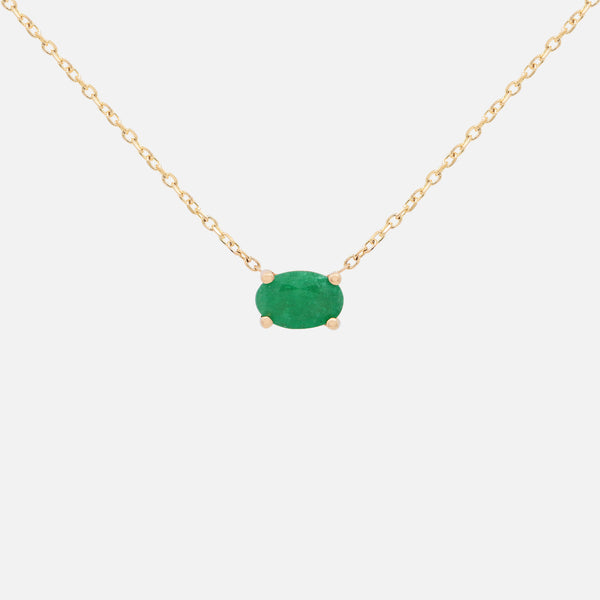 Collar Noa Oro Amarillo 14K y Piedras Naturales.