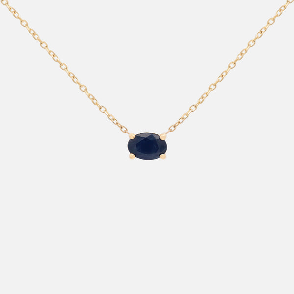 Collar Noa Oro Amarillo 14K y Piedras Naturales.