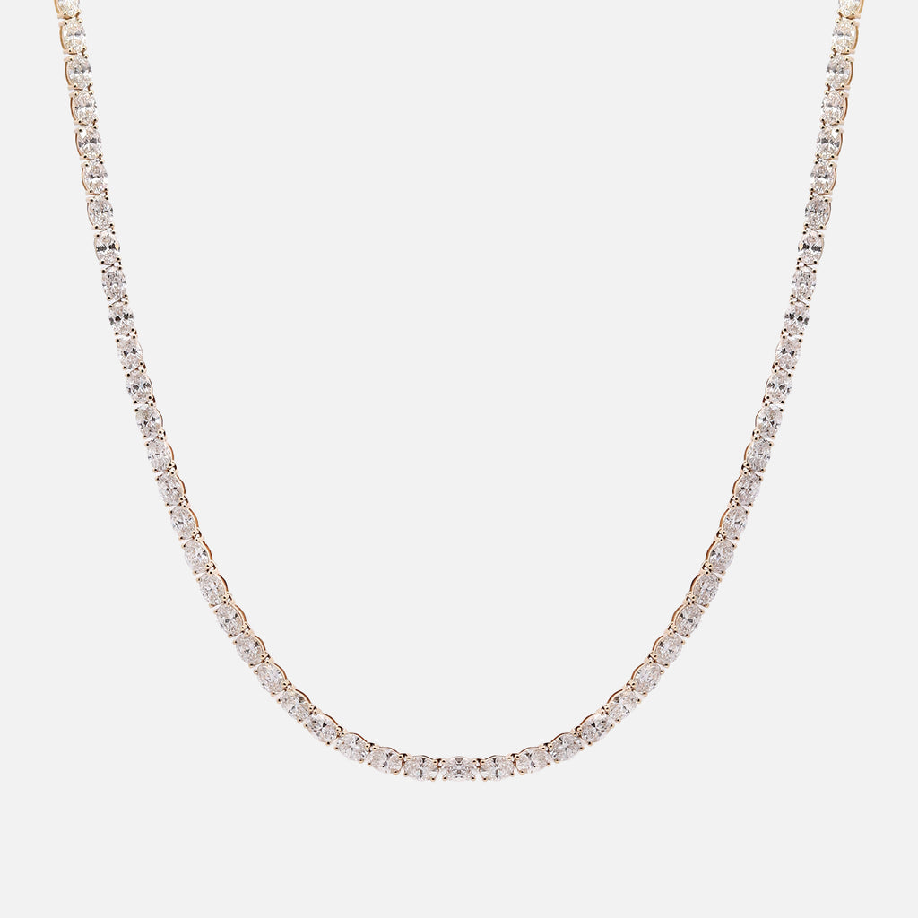 Collar Gabrielle Oro Amarillo 14K con Diamantes.