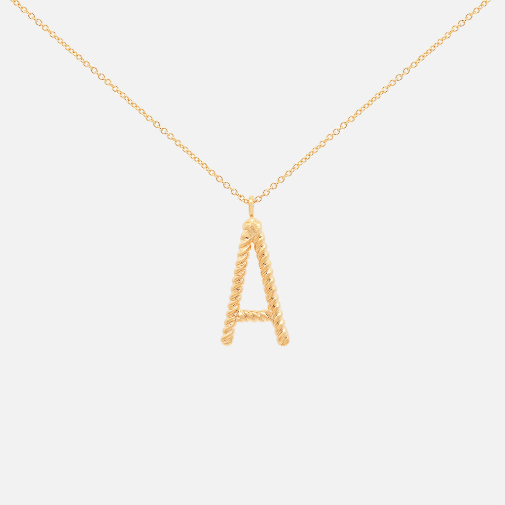 Cadena Inicial Twist Plata .925 con Chapa de Oro 14K.