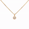 Cadena Apolo S Argolla Invertida Oro 14K con Diamantes.