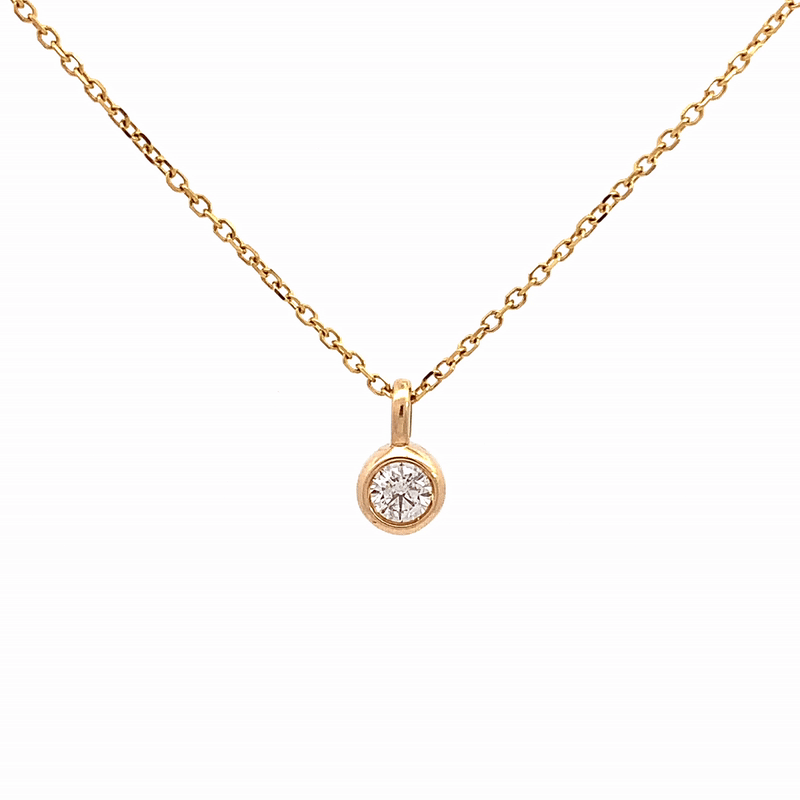 Cadena Apolo S Argolla Invertida Oro 14K con Diamantes.