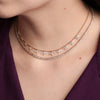 Cadena Blossom Oro Amarillo 18K con Diamantes.