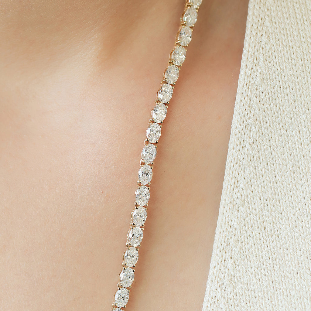 Collar Gabrielle Oro Amarillo 14K con Diamantes.