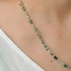 Collar Chromatic Lagoon Oro Amarillo 14K con Crisoberilos, Peridotos, Zafiro, Zircón y Turmalinas.