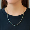 Collar Chromatic Lagoon Oro Amarillo 14K con Crisoberilos, Peridotos, Zafiro, Zircón y Turmalinas.
