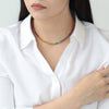 Collar Tennis Rainbow Oro Amarillo 18K.