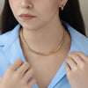 Collar Zinnia Oro Amarillo 18K con Zafiros.