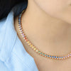 Collar Zinnia Oro Amarillo 18K con Zafiros.