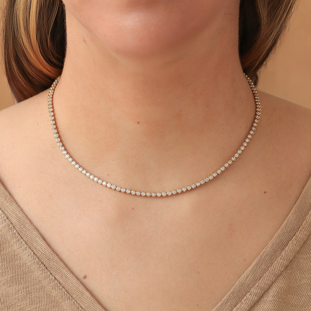 Collar Apolo Oro 14K con Diamantes.