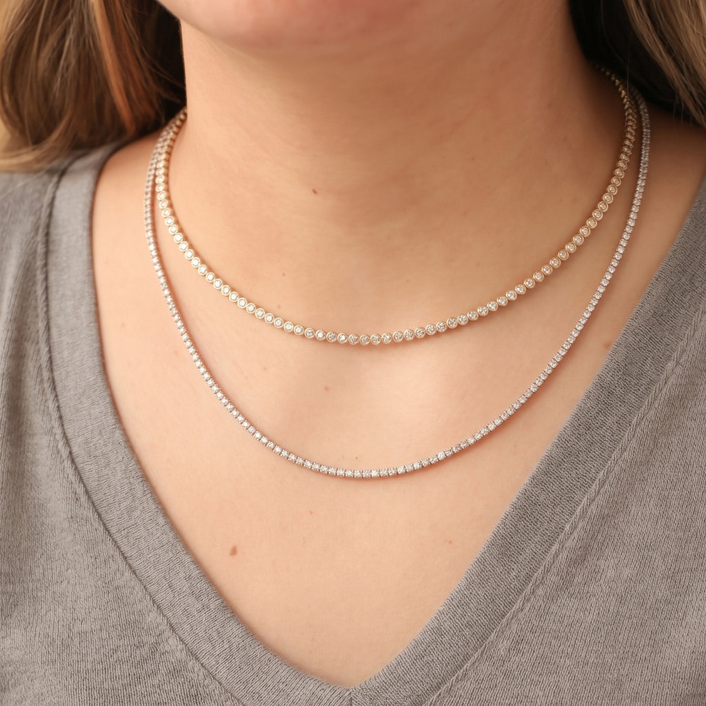 Collar Apolo Oro 14K con Diamantes.