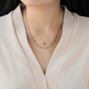 Cadena Luxe Oro Amarillo 14K con Diamantes y Rubí.