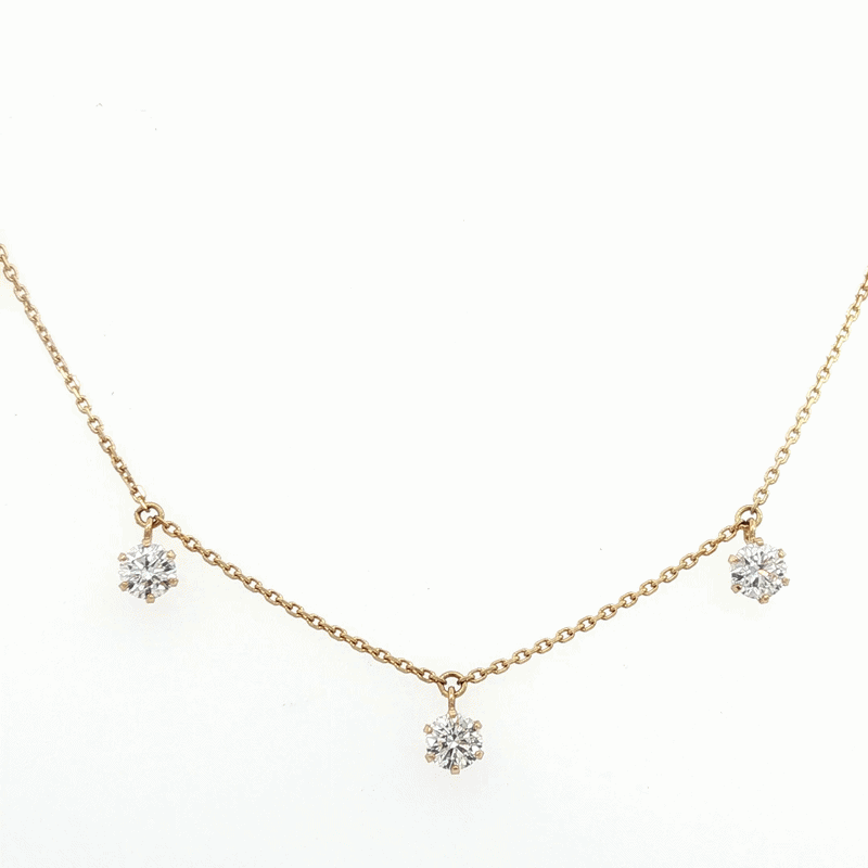 Cadena Cascade Oro Amarillo 18K con Diamantes.