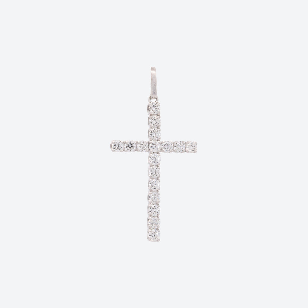 Dije Diamond Cross Oro 18K con Diamantes.