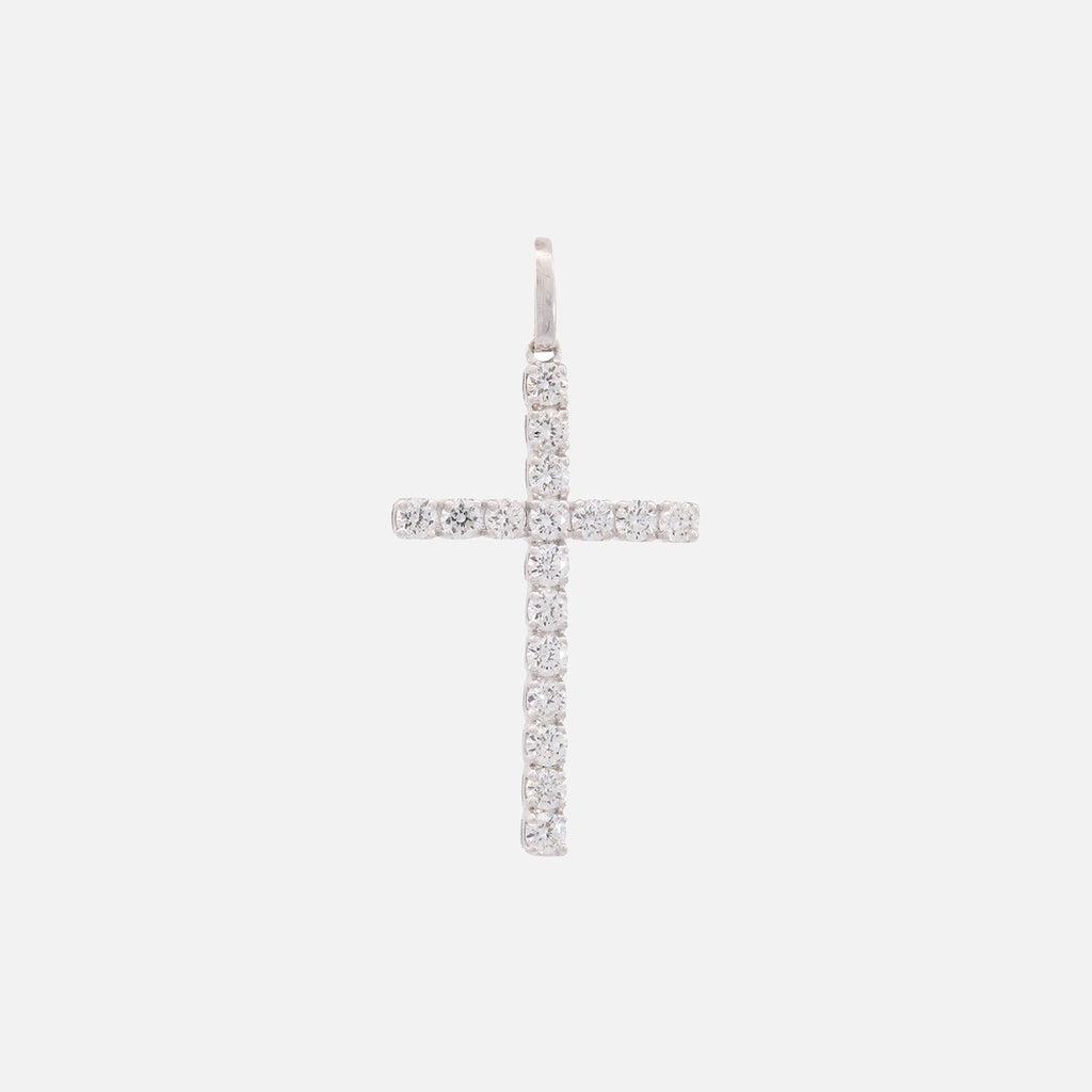 Dije Diamond Cross Oro 18K con Diamantes.
