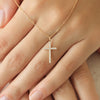 Dije Diamond Cross Oro 18K con Diamantes.