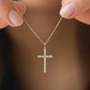 Dije Diamond Cross Oro 18K con Diamantes.