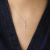 Dije Diamond Cross Oro 18K con Diamantes.