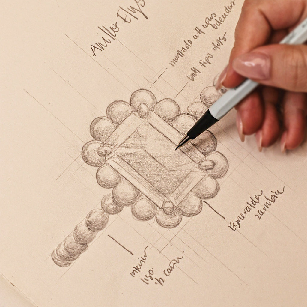 Anillo Elysa Oro Amarillo 14K con Esmeralda Zambia.