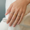 Anillo Elysa Oro Amarillo 14K con Topacio Imperial.