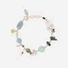 Pulsera Spark Glimmer Oro Laminado 14K con Piedras Naturales.