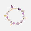 Pulsera Spark Glimmer Oro Laminado 14K con Piedras Naturales.