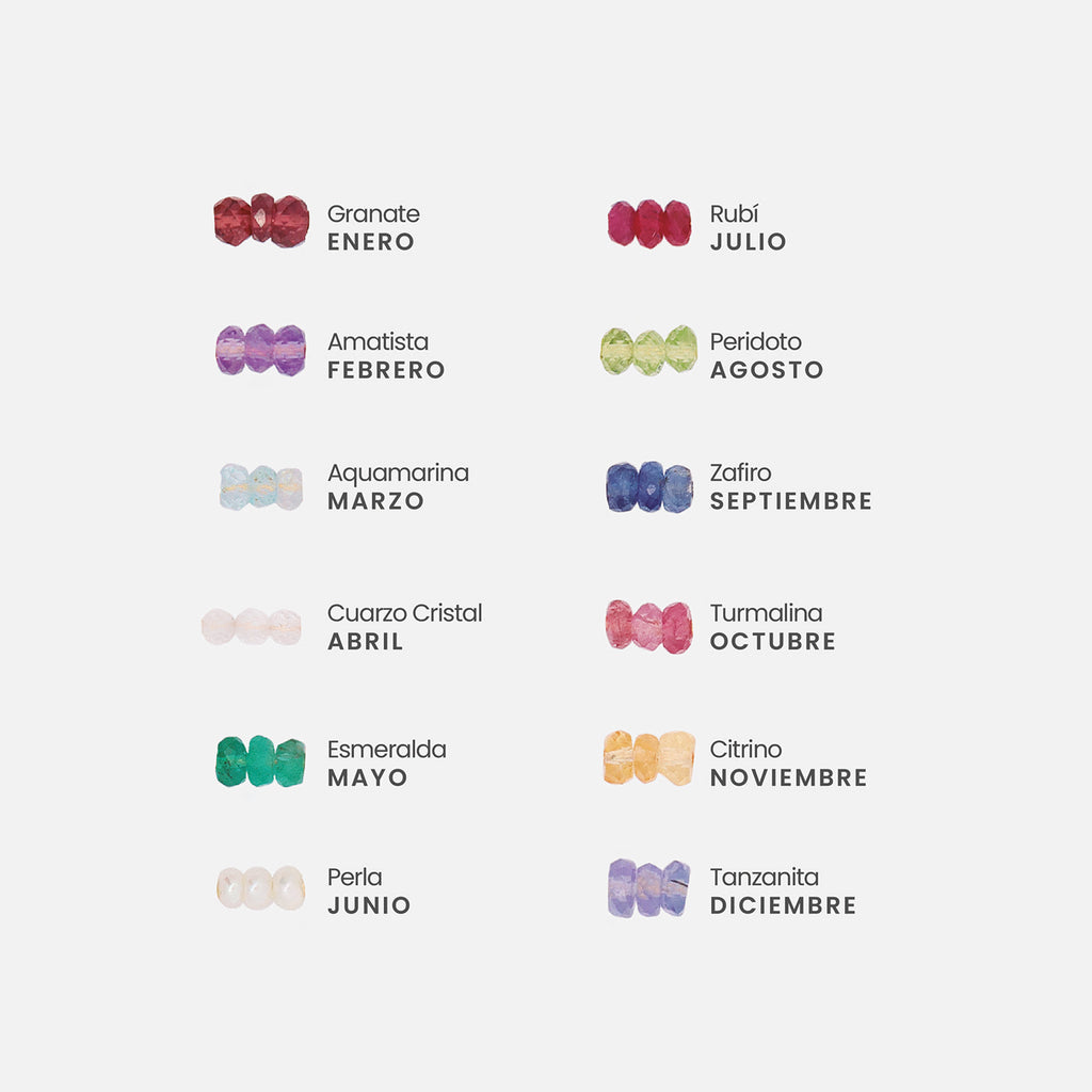 Pulsera Luma Oro 14K con Piedras Naturales.