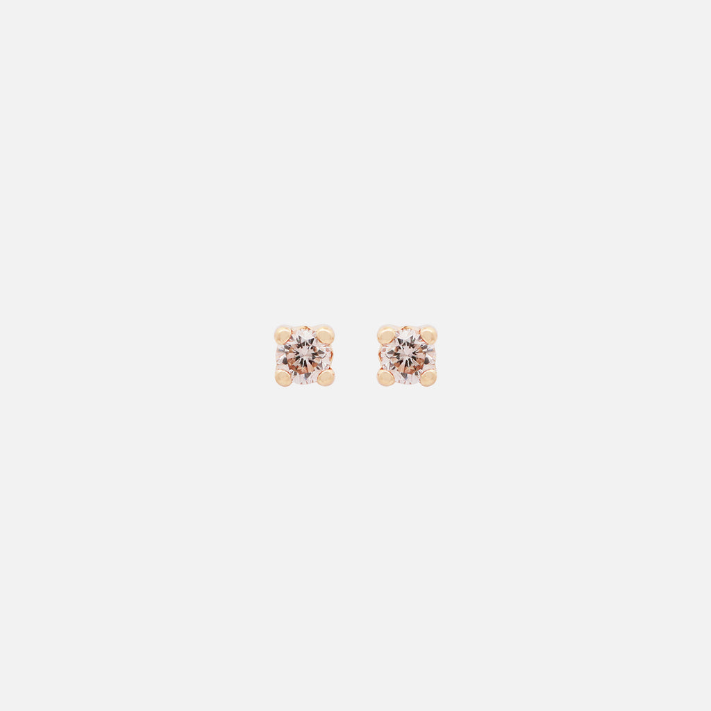 Studs Orbit Oro Amarillo 14K con Diamantes.
