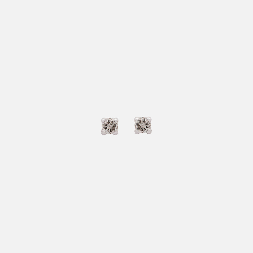 Studs Orbit Oro Blanco 14K con Diamantes.