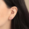 Studs Orbit Oro Blanco 14K con Diamantes.