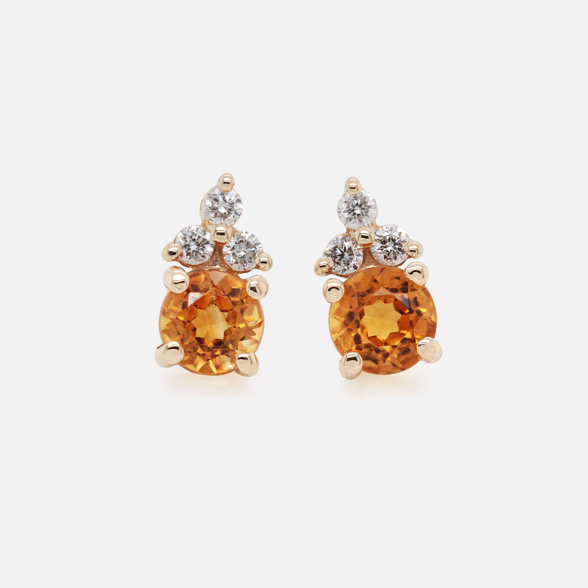 Aretes Lumeria Oro Amarillo 14K con Piedras Naturales y Diamantes.