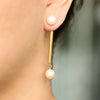 Aretes Alba Tres Plata .925 con Chapa de Oro 14K.