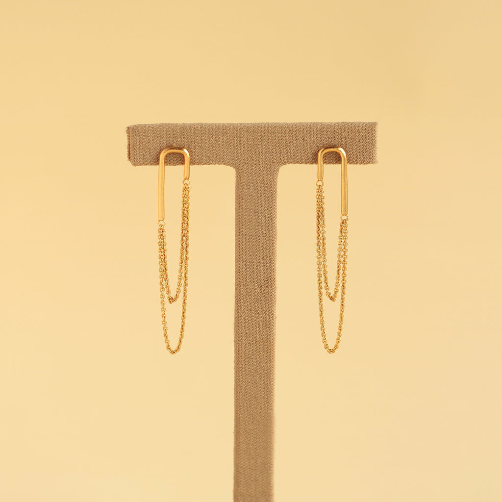 Aretes Artemia Clip Plata .925 con Chapa de Oro 14K.